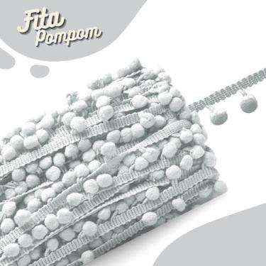 Imagem de Fita Pompom Branca 30mm Rolo Com 25 Metros - Nybc