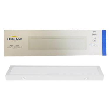 Imagem de Plafon Retangular Sobrepor 15x60cm 20w Branco Frio 6500K - Blumenau Il