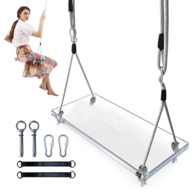 Imagem de nets Tribe Tree Swing Set Porch Swing PC Swing seat Adjustable Rope Swing with Hanging Straps for Adults and Kids 10mm Thicker 500 lbs Load for Indoor Outdoors Backyard Patio Garden Playground