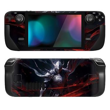 Imagem de PlayVital Conjunto completo de decalque de película protetora para Steam Deck LCD, adesivos personalizados capa de vinil para Steam Deck OLED - Silver Knight