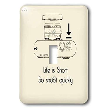 Imagem de 3dRose lsp_15072_1 Life Is Short. Dispare rapidamente interruptor