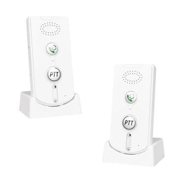 Imagem de Intercomunicador sem fio bidirecional para hotel hospitalar doméstico, alcance de 1000 m, intercomunicadores internos sem fio (branco)