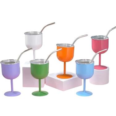 Imagem de Aokdlia Conjunto de copos de shot mini Stanley – copo de 118 ml com canudo – ideal para casamentos, festas e reuniões.