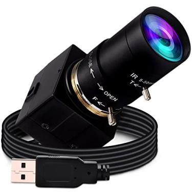 Imagem de Câmera USB de 8 MP, zoom manual, lente de 5 a 50 mm, webcam, foco variável, câmera para PC, mini UVC USB2.0 USB com câmera para computador IMX179, câmera de close-up, câmera web varifocal com zoom