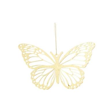 Imagem de Pingente borboleta natalina vazada dourado 20cm - Cromus