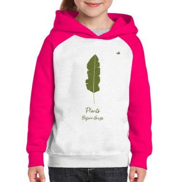 Imagem de Moletom Infantil Plants Before Guys - Foca na Moda, Branco, Rosa, 4