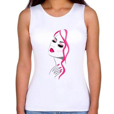 Imagem de Regata Feminina Salão De Beleza Maquiagem - Foca na Moda, Branco, M