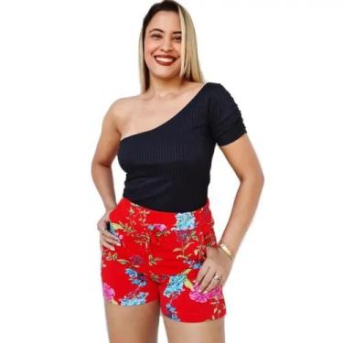 Imagem de Kit 4 Short Feminino com Bolso e Elástico na Cintura Plus Size em Malh