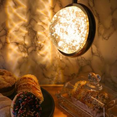 Imagem de Luminária Pendente Refletor Led Bola Bolhas Saturno Cristal Redondo Br