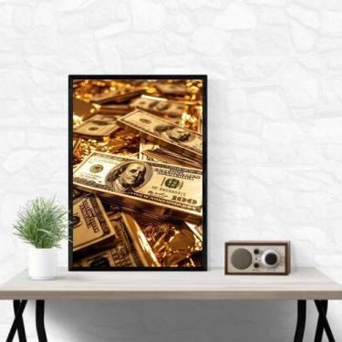 Imagem de Quadro Lei Da Atração Dinheiro - Dólares 45x34cm - com vidro - Quadros