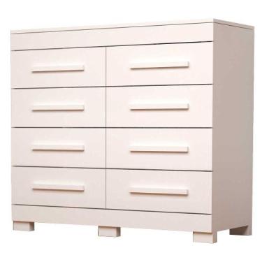 Imagem de Comoda 8 Gavetas Nalu ACP Móveis Branco - 100% MDF