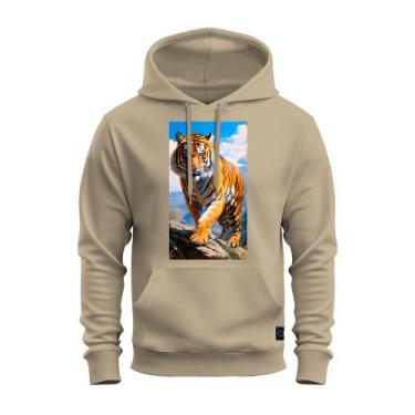 Imagem de Moletom Estampado Confortável Tecido Macio Tigrão - Nexstar, Bege, P