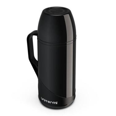 Imagem de Garrafa térmica Unitermi Roma de vidro 0.5L - Preta, Preto, 500ml