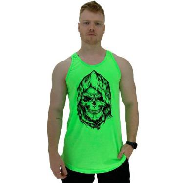 Imagem de Regata Longline Estampada Masculina MXD Conceito Dead Skull, GG, Verde