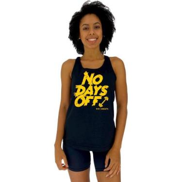 Imagem de Regata Feminina Recorte Nadador MXD Conceito No Days Off, EGG, Preto
