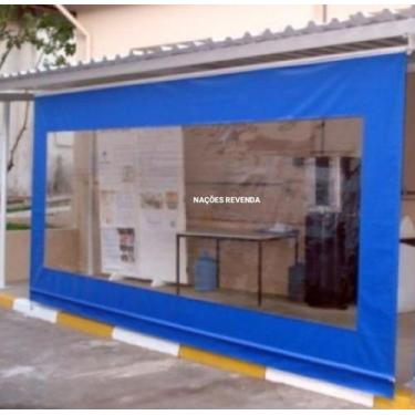 Imagem de Toldo Cortina Retrátil completo para instalação: Várias Medidas - Lona