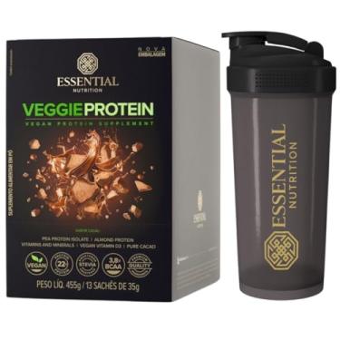 Imagem de Veggie Whey Protein Isolado - Box 13 Sachês - Essential Nutrition - Sabor Cacao