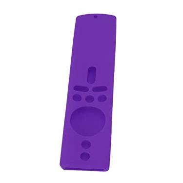 Imagem de Capa de Controle Remoto de Silicone Leve à Prova de Choque para Mi Box S 4K, Mi TV Stick Com Capa de Silicone, Capa Protetora Antiderrapante (Conjunto Roxo)