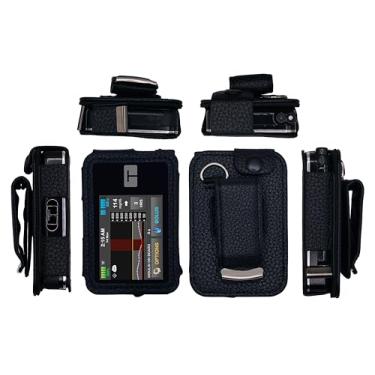 Imagem de Capa de couro ajustada com clipe de cinto giratório + protetor de tela para bomba de insulina em tandem tandem t: Slim X2 (preto)