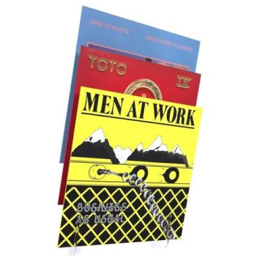 Imagem de Suporte Expositor Organizador de Parede Porta 3 Discos De Vinil Lp Dec