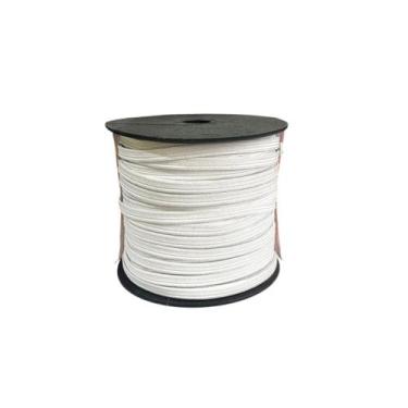 Imagem de Kit 2 rolos Elásticos chato Número 8 de 0.5mm Branco de 50m - Monitex