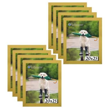 Imagem de Kit 8 Porta Retrato Molduras 20x25 Amarelo - Santamaria Molduras
