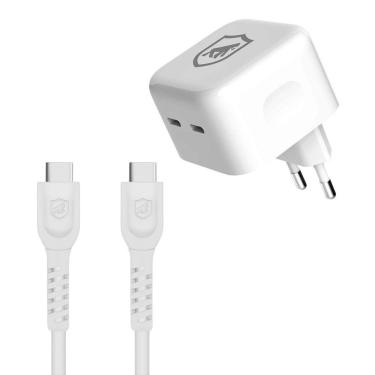 Imagem de Carregador Turbo Duplo Tipo C + 2UN Cabo Dual Shock Tipo C / Type C - Gshield