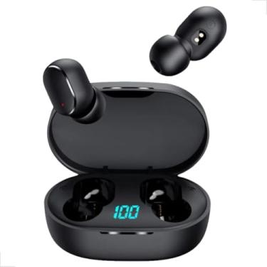 Imagem de Fone De Ouvido Bluetooth TWS Case de carregamento com visor Display para bateria Fone de ouvido Cor Preto Bluetooth 5.0 Som Esterio Bateria de longa duração ideal pra musica jogos treinos