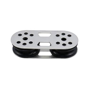 Imagem de Risbay 1 peça de blocos de polia de ginástica prateados de aço inoxidável, polia para montagem na parede, polia fixa para sistema de polia de academia, equipamentos de ginástica, blocos de elevação