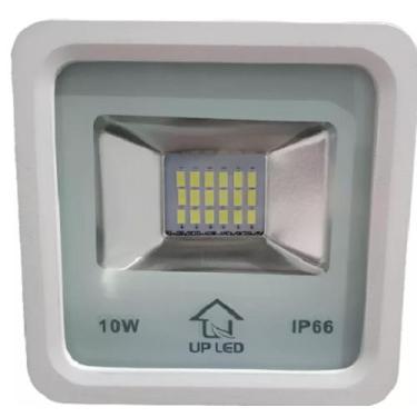 Imagem de Refletor Led Aluminio 10w Carcaça Branca 6000k Upled - up led