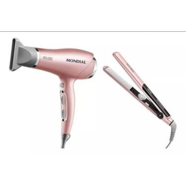 Imagem de Kit Mondial Secador SCN-32 & Prancha Golden Rose P-20 2 Em 1  110V