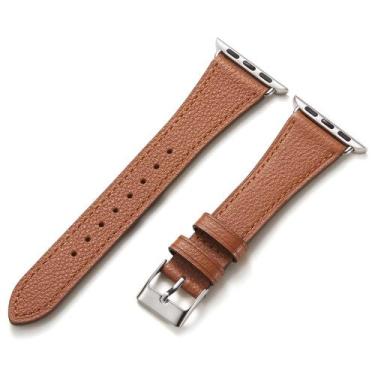 Imagem de Pulseira de Relógio HANDODO em Couro Genuíno Italiano para Apple Watch