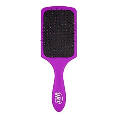 Imagem de Wet Brush Escova de cabelo desembaraçadora de pá, roxa – Cerdas IntelliFlex ultra macias com design AquaVent para espalhar uniformemente tratamentos de cabelo