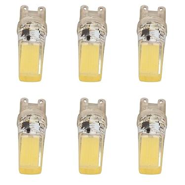 Imagem de Lâmpada LED G9, Substituição de Lâmpada G9 Regulável para Lâmpadas de Mesa Luzes de Teto Lustres Lâmpadas de Parede Ângulo de Feixe de 360 ​​° Material de Silicone (Luz brilhante)