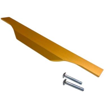 Imagem de Kit 4 Peças Perfil Puxador Slim Alumínio Para Móveis 20 cm Cor Dourada -RIKABUNI