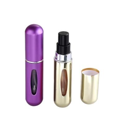 Imagem de Kit com Mini Frascos Portáteis de Perfume Recarregável de 5ml, Frascos Multicoloridos e Compactos para Viagens, Festas e Eventos - Fácil Refil e Prático para Usar - TYDA (4)