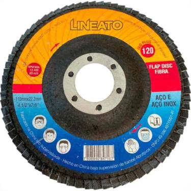 Imagem de Disco Flap Lineato Itambe 4.1/2'' - Grao 120