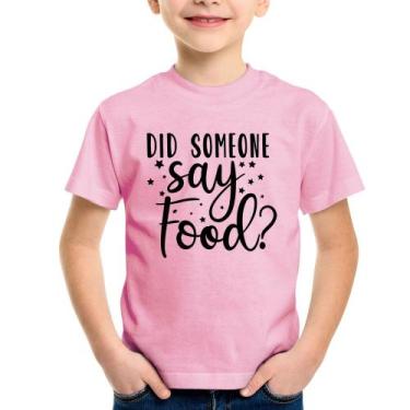Imagem de Camiseta Infantil Did Someone Say Food - Foca na Moda, Rosa bebê, 2