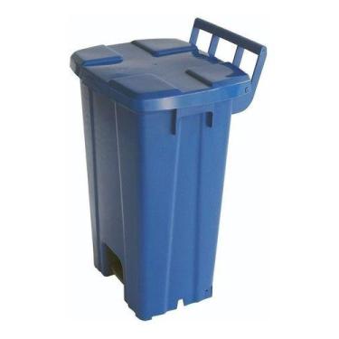 Imagem de Lixeira Quadrada Plastica De 100 Litros Sem Roda E Pedal - JSN, Preto