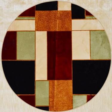 Imagem de Rosadecor, Tapete Redondo Marbella Elite BS Moderno Retangulos 200 cm