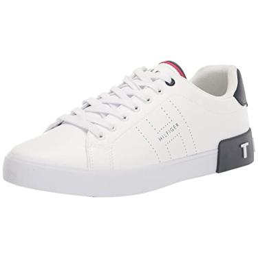 Imagem de Tommy Hilfiger Tênis masculino Rezmon, Branco Multi 140, 44
