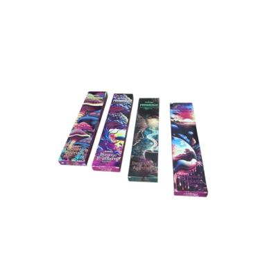 Imagem de Incensos Indianos Massala, Kit 4 Aromas, Morango, Cogumelos, Framboesa e Ayahuasca