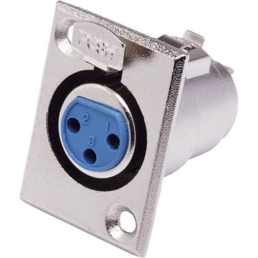 Imagem de Conector Cannon Xlr Fêmea Painel Jccn0010 Níquel Storm - Pct - 10