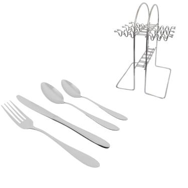 Imagem de Faqueiro 24 Peças Madison Inox Fracalanza Com Suporte Expositor