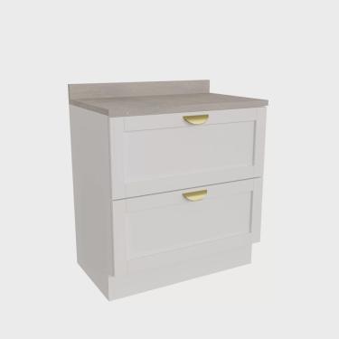 Imagem de Balcão 2 Gavetões 80cm Arizona Cabecasa Madeiramadeira