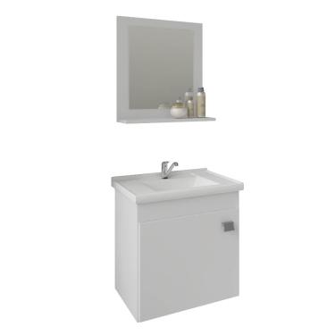 Imagem de Gabinete Iris mgm 44cm para Banheiro com Espelheira - Branco