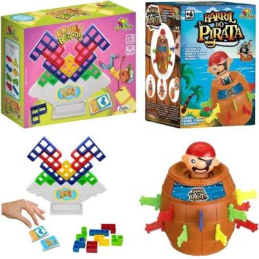 Imagem de Kit Desafio & Aventura  Equiliblocos e Pula Pirata Combo Criatividade 