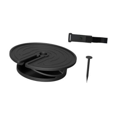 Imagem de ＫＬＫＣＭＳ Porta de lanche funcional, tampo de vidro de vinho, tampo de tapete de vinho para restaurante, festa, copos padrão, Preto