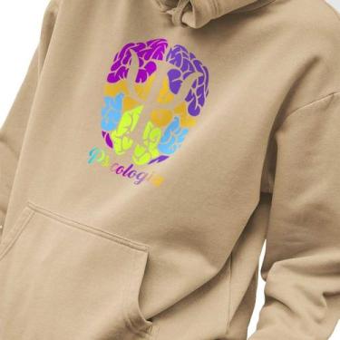 Imagem de Blusa Moletom Masculino Estampado Psicologia em Algodão Fio 30.1 Pente