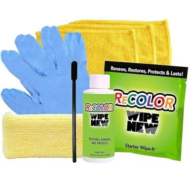 Imagem de Kit de Restauração Recolor Wipe New, Renovador de Superfícies com Luvas, Esponja, Pincel e Fórmula Restauradora